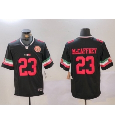 Men San Francisco 49ers 23 Christian McCaffrey Black F U S E  Mexico Faithful To The Bay Patch Vapor Limited Stitched Football Jersey