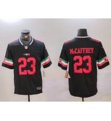 Men San Francisco 49ers 23 Christian McCaffrey Black F U S E  Mexico Vapor Limited Stitched Football Jersey