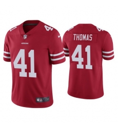 Men San Francisco 49ers 41 Ambry Thomas Red Vapor Limited Jersey