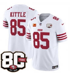 Men San Francisco 49ers 85 George kittle White 80th Anniversary Patch And 4 Star C Patch 2026 F U S E Vapor Untouchabl2026 F U S E Vapor Untouchable Lim Men San Francisco 49ers 85 George kittle White 80th Anniversary Patch And 4 Star C Patch 2026 F U S E Vapor Untouchabl2026 F U S E Vapor Untouchable Lim