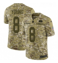 Mens Nike San Francisco 49ers 8 Steve Young Limited Camo 2018 Salute to Service NFL Jersey