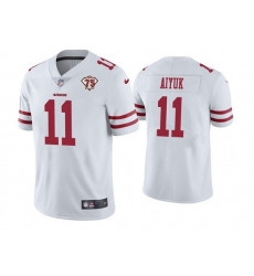 Nike San Francisco 49ers 11 Brandon Aiyuk White 75th Anniversary Vapor Untouchable Limited Jersey