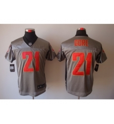 Nike San Francisco 49ers 21 Frank Gore Grey Elite Shadow NFL Jersey