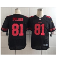 nike nfl jerseys san francisco 49ers 81 boldin black[Elite]