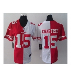 Nike Women San Francisco 49ers #15 Michael Crabtree white-red[Elite split]