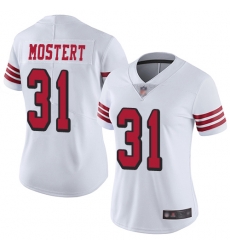 Women Nike San Francisco 49ers 31 Raheem Mostert White Vapor Untouchable Limited Player NFL Jersey