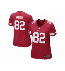 Women Nike San Francisco 49ers 82 Torrey Smith Red NFL Jersey