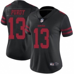 Women San Francisco 49ers 13 Brock Purdy New Black 2023 F U S E Stitched Football Jersey