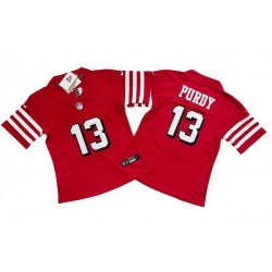 Women San Francisco 49ers 13 Brock Purdy New Red 2023 F U S E  Stitched Football Jersey 