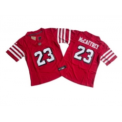 Women San Francisco 49ers 23 Christian McCaffrey Red F U S E Alternate Stitched Jersey