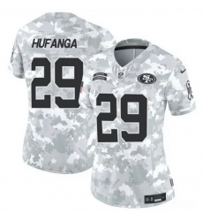 Women San Francisco 49ers 29 Talanoa Hufanga 2024 F U S E Arctic Camo Salute To Service Limited Stitched Jersey