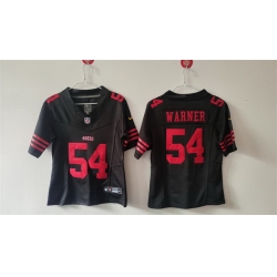 Women San Francisco 49ers 54 Fred Warner Black F U S E Vapor Untouchable Stitched Jersey