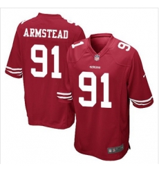 Youth NEW 49ers #91 Arik Armstead Red Team Color Stitched NFL Elite Jersey