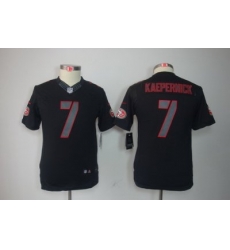 Youth Nike San Francisco 49ers 7# Colin Kaepernick Black Jerseys[Impact Limited]