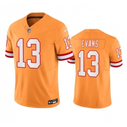 Men Tampa Bay Buccaneers 13 Mike Evans Orange Throwback Limited Stitched Jersey