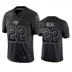 Men Tampa Bay Buccaneers 22 Keanu Neal Black Reflective Limited Stitched Jersey