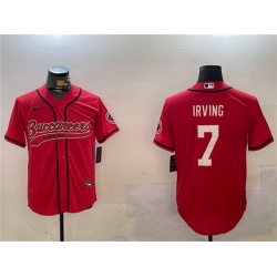 Men Tampa Bay Buccaneers 7 Bucky Irving Red Cool Base Stitched Baseball Jersey