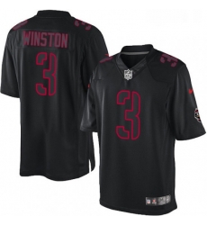 Mens Nike Tampa Bay Buccaneers 3 Jameis Winston Limited Black Impact NFL Jersey