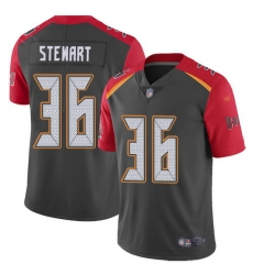 Nike Buccaneers 36 M J  Stewart Gray Men Stitched NFL Limited Inverted Legend Jersey