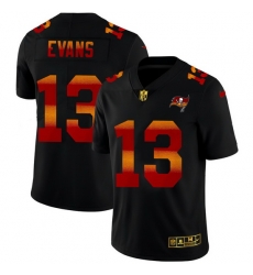 Tampa Bay Buccaneers 13 Mike Evans Men Black Nike Red Orange Stripe Vapor Limited NFL Jersey