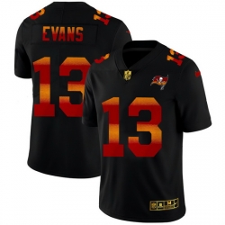 Tampa Bay Buccaneers 13 Mike Evans Men Black Nike Red Orange Stripe Vapor Limited NFL Jersey