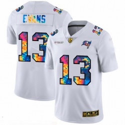 Tampa Bay Buccaneers 13 Mike Evans Men White Nike Multi Color 2020 NFL Crucial Catch Limited NFL Jersey