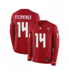 Youth Nike Tampa Bay Buccaneers 14 Ryan Fitzpatrick Limited Red Therma Long Sleeve NFL Jersey