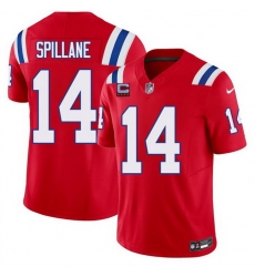 Men New England Patriots  14 Robert Spillane Red 2026 F U S E  4 Star C Pach Vapor Limited Stitched Football Jersey