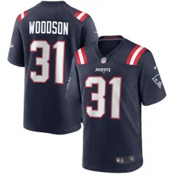 Men New England Patriots 31 Craig Woodson Navy F U S E 2025 AFC East Championship Patch Vapor Limited Stitched Football Jersey