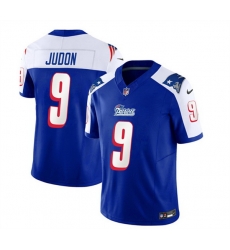 Men New England Patriots 9 Matthew Judon Blue White 2023 F U S E  Vapor Limited Stitched Football Jersey