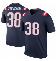 Men New England Patriots Rhamondre Stevenson #38 Navy Vapor Limited Jersey