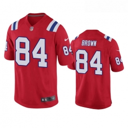 Men Nike New England Patriots 84 Antonio Brown Red Game Jersey Men Nike New England Patriots 84 Antonio Brown Red Game Jersey