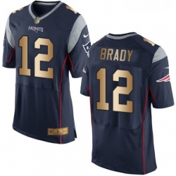 Mens Nike New England Patriots 12 Tom Brady Elite NavyGold Team Color NFL Jersey Mens Nike New England Patriots 12 Tom Brady Elite NavyGold Team Color NFL Jersey