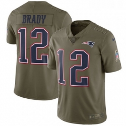 Mens Nike New England Patriots 12 Tom Brady Limited Olive 2017 Salute to Service NFL Jersey Mens Nike New England Patriots 12 Tom Brady Limited Olive 2017 Salute to Service NFL Jersey
