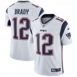 Mens Nike New England Patriots 12 Tom Brady White Vapor Untouchable Limited Player NFL Jersey Mens Nike New England Patriots 12 Tom Brady White Vapor Untouchable Limited Player NFL Jersey