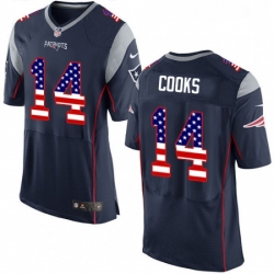 Mens Nike New England Patriots 14 Brandin Cooks Elite Navy Blue Home USA Flag Fashion NFL Jersey Mens Nike New England Patriots 14 Brandin Cooks Elite Navy Blue Home USA Flag Fashion NFL Jersey