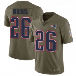 Mens Nike New England Patriots 26 Sony Michel Limited Olive 2017 Salute to Service NFL Jersey Mens Nike New England Patriots 26 Sony Michel Limited Olive 2017 Salute to Service NFL Jersey
