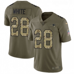 Mens Nike New England Patriots 28 James White Limited OliveCamo 2017 Salute to Service NFL Jersey Mens Nike New England Patriots 28 James White Limited OliveCamo 2017 Salute to Service NFL Jersey