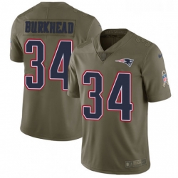 Mens Nike New England Patriots 34 Rex Burkhead Limited Olive 2017 Salute to Service NFL Jersey Mens Nike New England Patriots 34 Rex Burkhead Limited Olive 2017 Salute to Service NFL Jersey