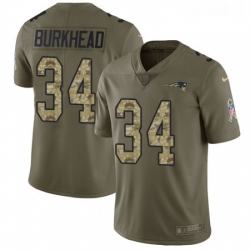 Mens Nike New England Patriots 34 Rex Burkhead Limited OliveCamo 2017 Salute to Service NFL Jersey Mens Nike New England Patriots 34 Rex Burkhead Limited OliveCamo 2017 Salute to Service NFL Jersey