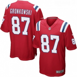 Mens Nike New England Patriots 87 Rob Gronkowski Game Red Alternate NFL Jersey Mens Nike New England Patriots 87 Rob Gronkowski Game Red Alternate NFL Jersey