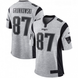 Mens Nike New England Patriots 87 Rob Gronkowski Limited Gray Gridiron II NFL Jersey Mens Nike New England Patriots 87 Rob Gronkowski Limited Gray Gridiron II NFL Jersey
