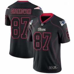 Mens Nike New England Patriots 87 Rob Gronkowski Limited Lights Out Black Rush NFL Jersey Mens Nike New England Patriots 87 Rob Gronkowski Limited Lights Out Black Rush NFL Jersey