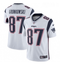 Mens Nike New England Patriots 87 Rob Gronkowski White Vapor Untouchable Limited Player NFL Jersey