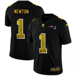 New England Patriots 1 Cam Newton Men Black Nike Golden Sequin Vapor Limited NFL Jersey New England Patriots 1 Cam Newton Men Black Nike Golden Sequin Vapor Limited NFL Jersey