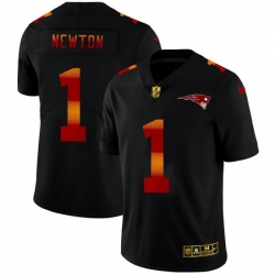 New England Patriots 1 Cam Newton Men Black Nike Red Orange Stripe Vapor Limited NFL Jersey New England Patriots 1 Cam Newton Men Black Nike Red Orange Stripe Vapor Limited NFL Jersey