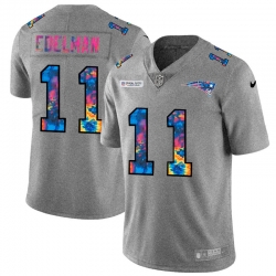 New England Patriots 11 Julian Edelman Men Nike Multi Color 2020 NFL Crucial Catch NFL Jersey Greyheather New England Patriots 11 Julian Edelman Men Nike Multi Color 2020 NFL Crucial Catch NFL Jersey Greyheather