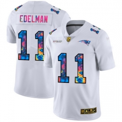 New England Patriots 11 Julian Edelman Men White Nike Multi Color 2020 NFL Crucial Catch Limited NFL Jersey New England Patriots 11 Julian Edelman Men White Nike Multi Color 2020 NFL Crucial Catch Limited NFL Jersey