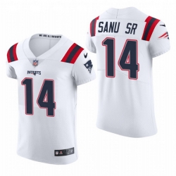 New England Patriots 14 Mohamed Sanu Sr  Nike Men White Team Color Men Stitched NFL 2020 Vapor Untouchable Elite Jersey New England Patriots 14 Mohamed Sanu Sr  Nike Men White Team Color Men Stitched NFL 2020 Vapor Untouchable Elite Jersey