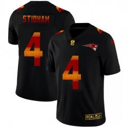 New England Patriots 4 Jarrett Stidham Men Black Nike Red Orange Stripe Vapor Limited NFL Jersey New England Patriots 4 Jarrett Stidham Men Black Nike Red Orange Stripe Vapor Limited NFL Jersey